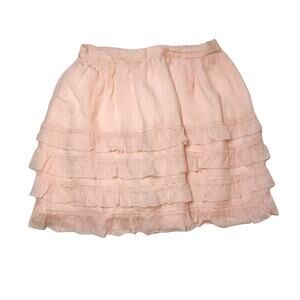 Mini Boden Girls Blush Pink Ruffled Skirt 7-8Y
